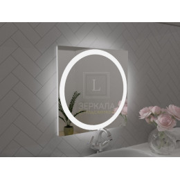 Зеркало в ванную комнату с подсветкой Палермо 90х90 см
