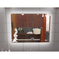 Зеркало для ванной с подсветкой Венеция 80х60 см