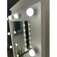 Гримерное зеркало с подсветкой 175х80 Белый