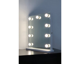 Гримерное зеркало настольное  без рамы 60x50 с подсветкой светодиодными лампочками