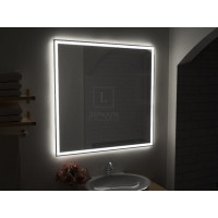 Зеркало с подсветкой для ванной комнаты Люмиро Слим 90х90 см